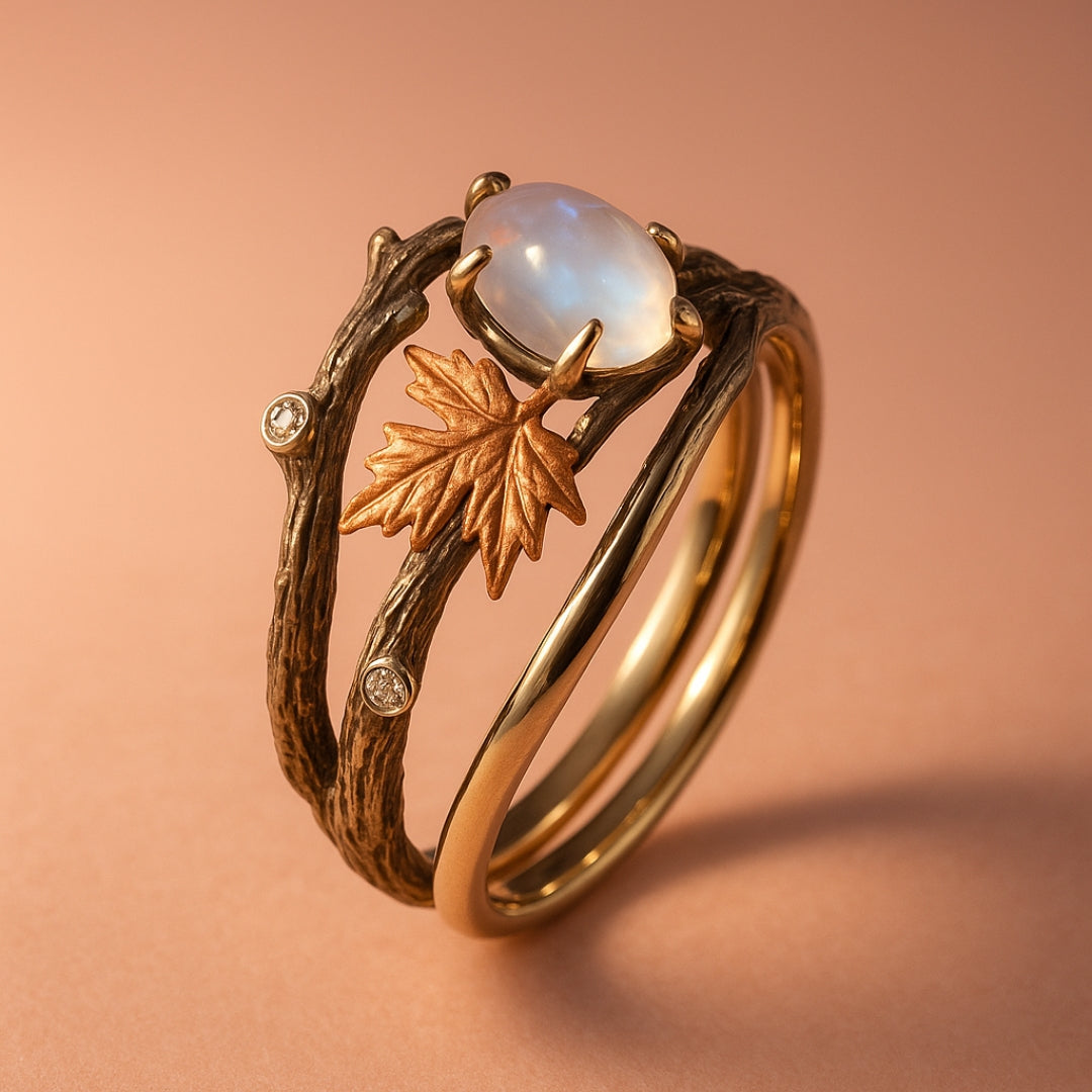 Celestia – Ring mit Mondstein und natürlicher Eleganz