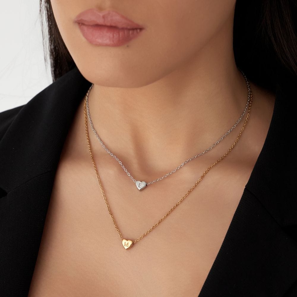 Amora – Kette mit Herzinitialen in Goldüberzug