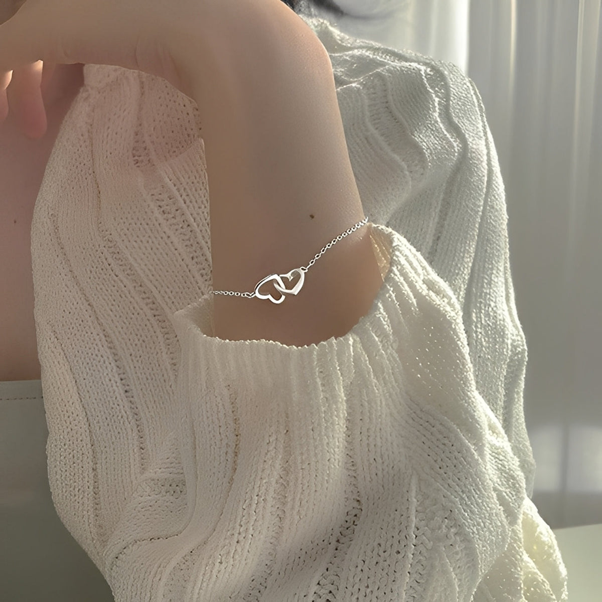 Amara – Armband mit zwei Herzen