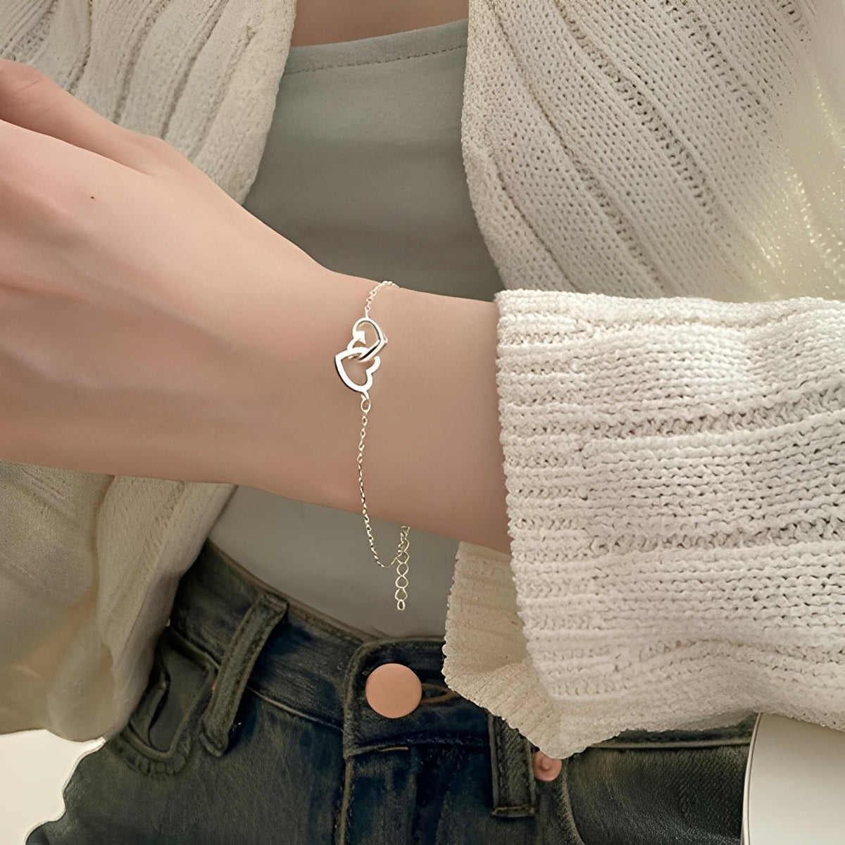 Amara – Armband mit zwei Herzen