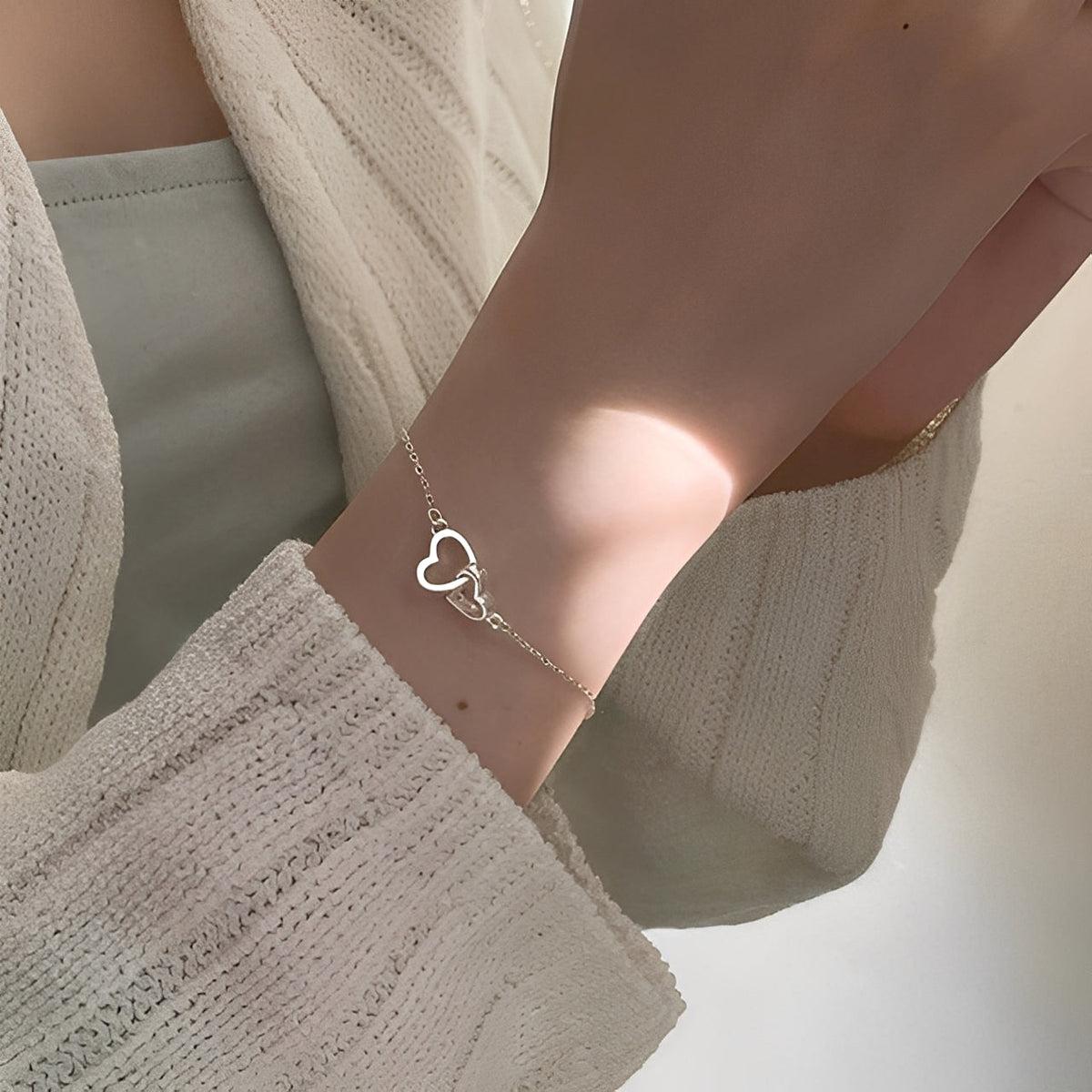 Amara – Armband mit zwei Herzen