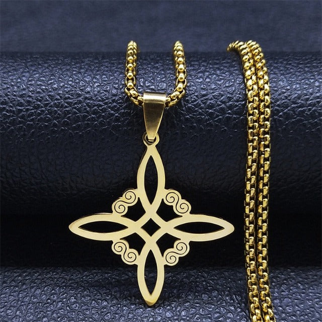 Morwen – Halskette mit Schutzzauber-Knoten