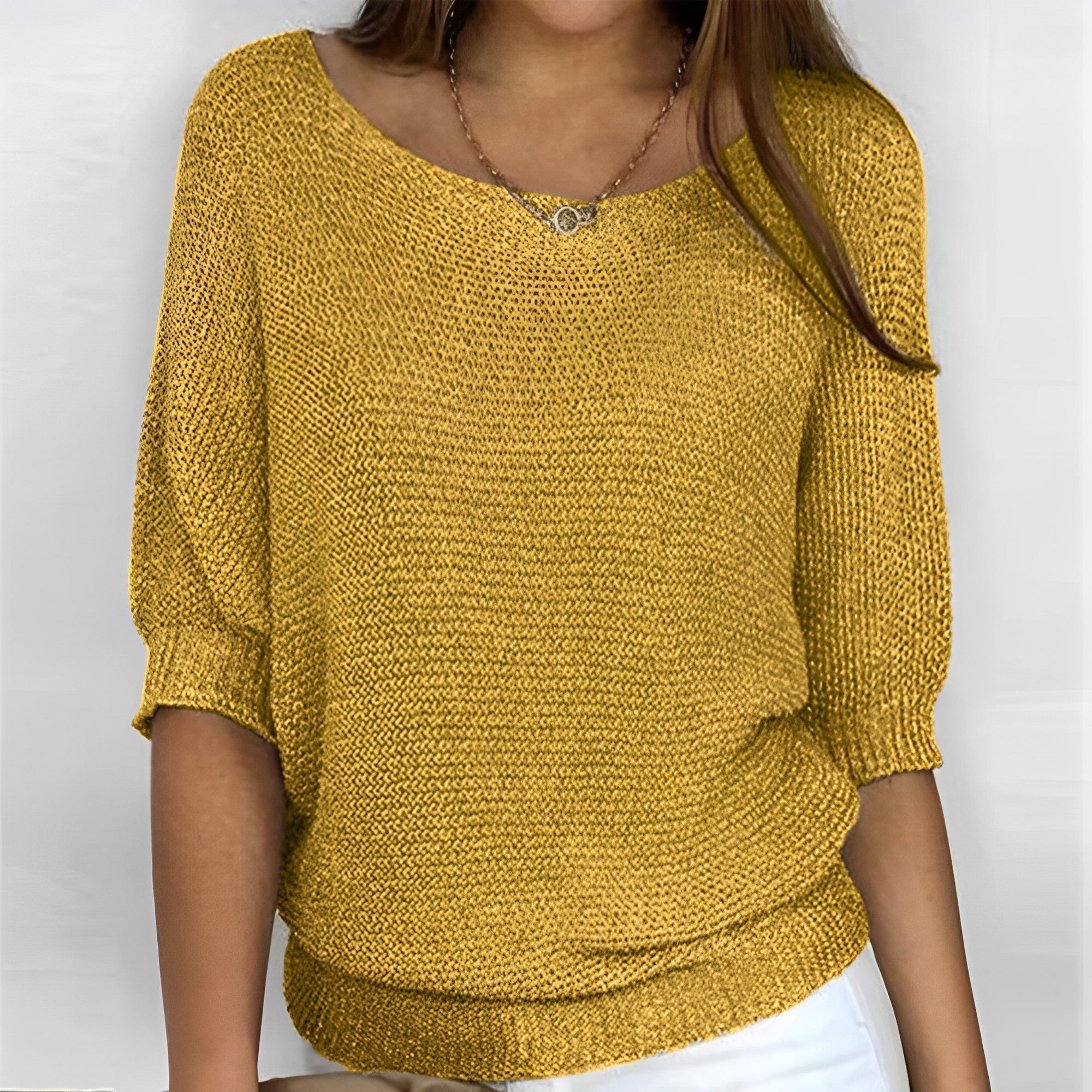 Leonie - Moderner Pullover mit Rundhalsausschnitt