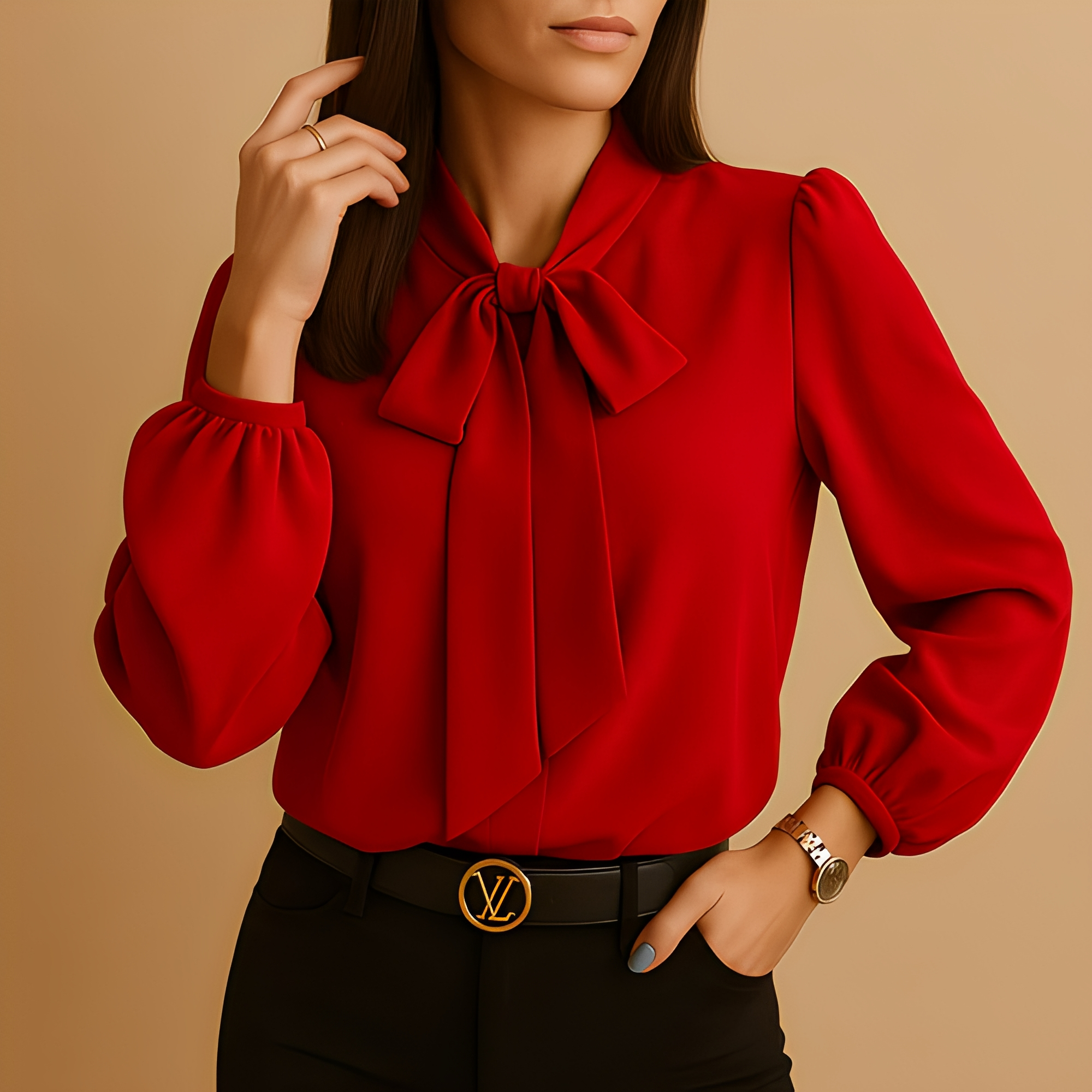 Blainne - Elegant designte Damenbluse mit Schleifendetail
