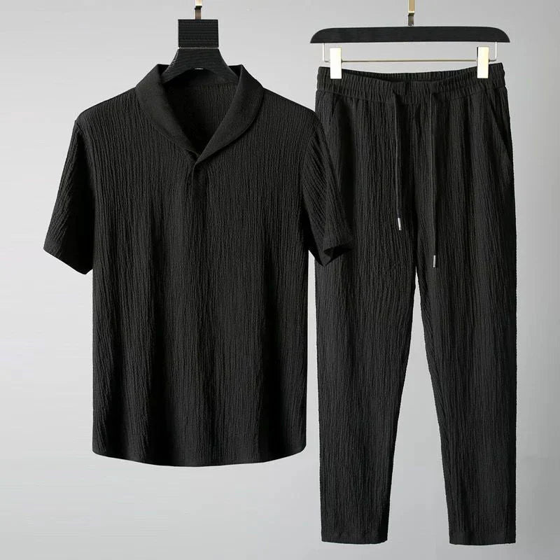 Luca - kurzärmliges Shirt mit Hose und flexiblem Taillenbund