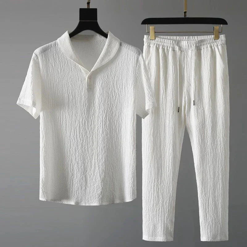 Luca - kurzärmliges Shirt mit Hose und flexiblem Taillenbund
