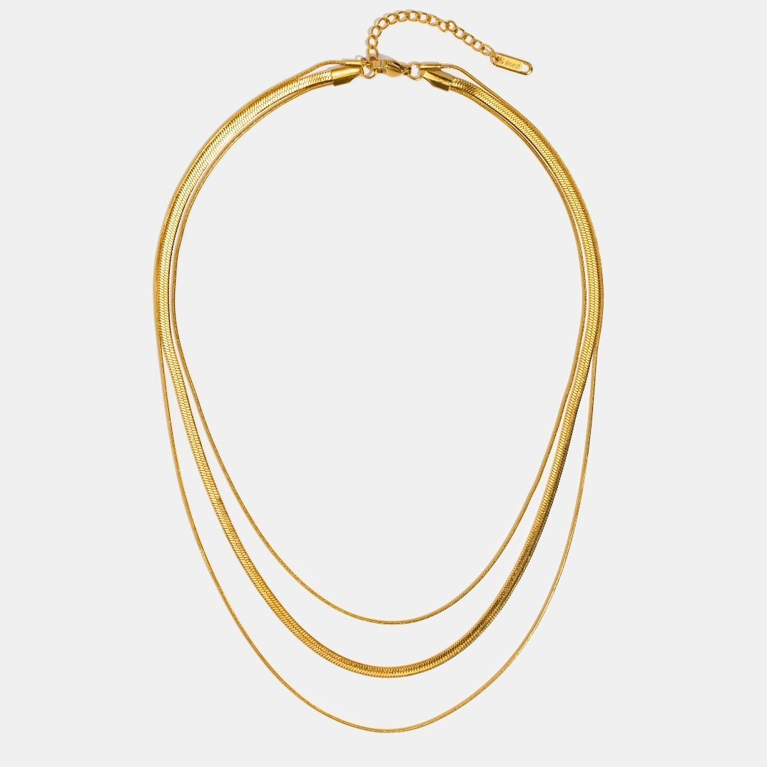 Alix – Mehrreihige goldene Kette