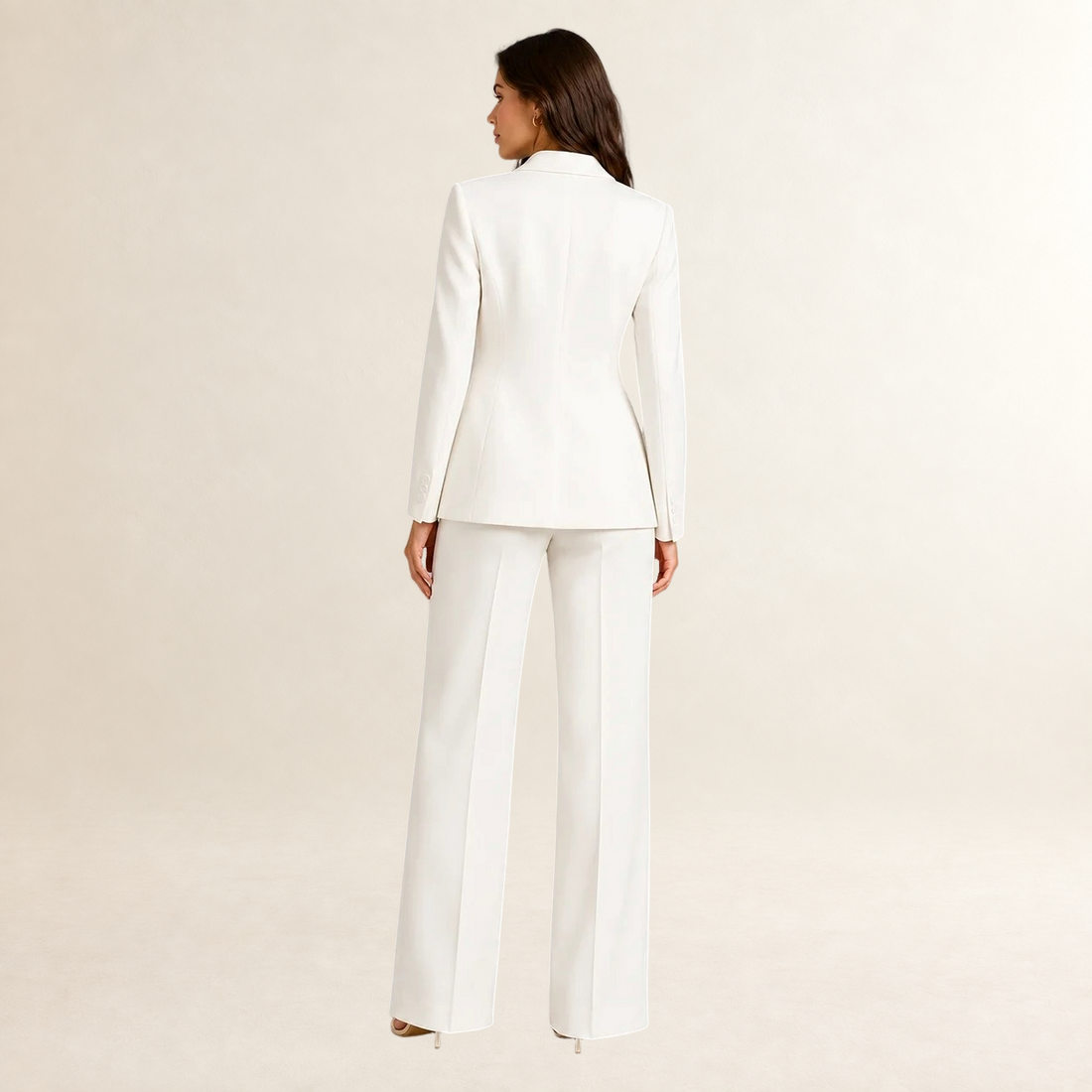 Damen Anzug-Set Blazer und weite Hose - Strukturierter Schnitt