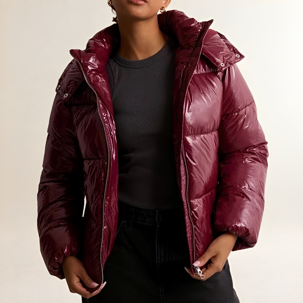 Damen Steppjacke - Kapuze, Reißverschluss, Quiltmuster, Regulärer Schnitt