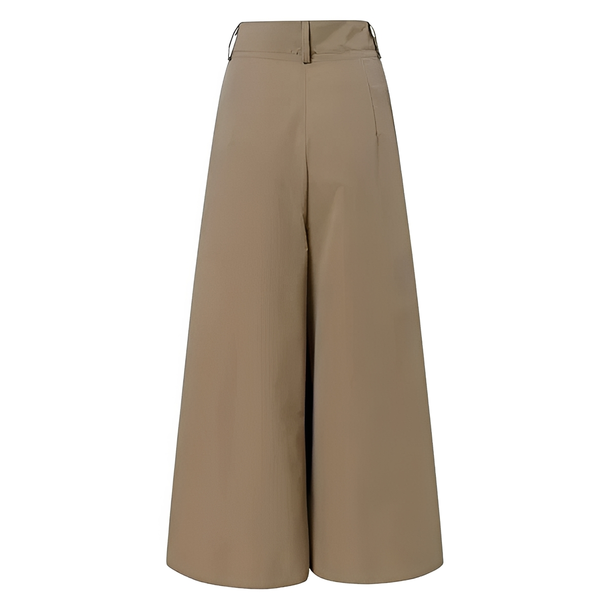 Damen Weite Hose Hochtailliert Falten-Design mit Taschen