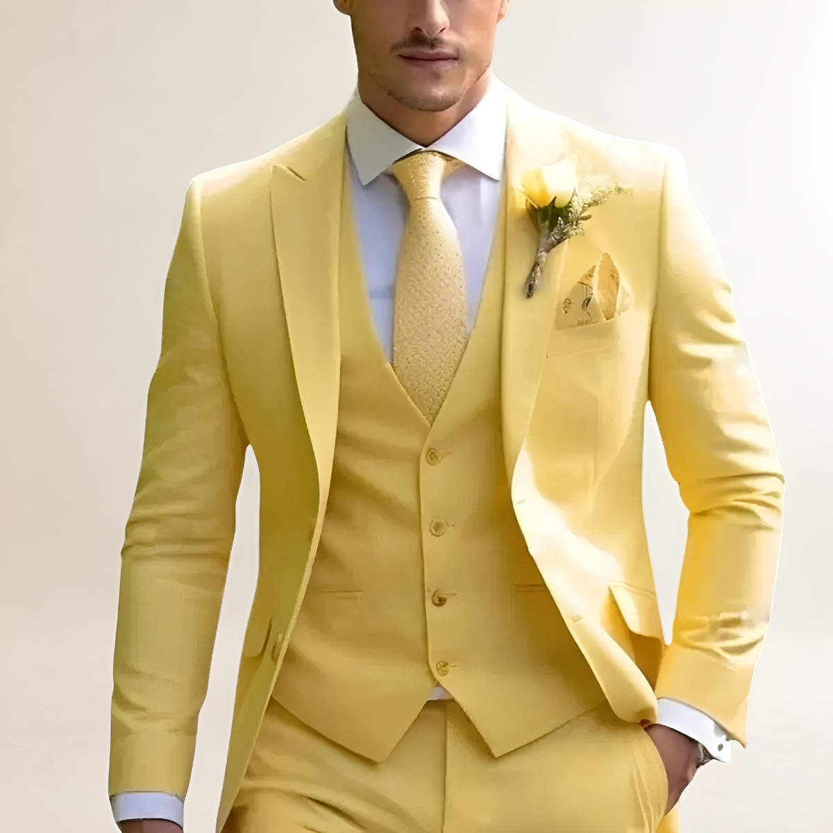 Herren Dreiteiler Anzug - Slim Fit, Sakko, Weste und Hose