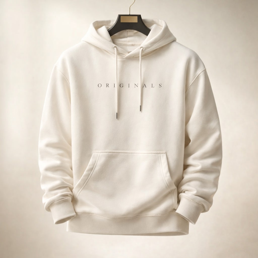 Herren Hoodie mit Kapuze, Kängurutasche, gerader Schnitt