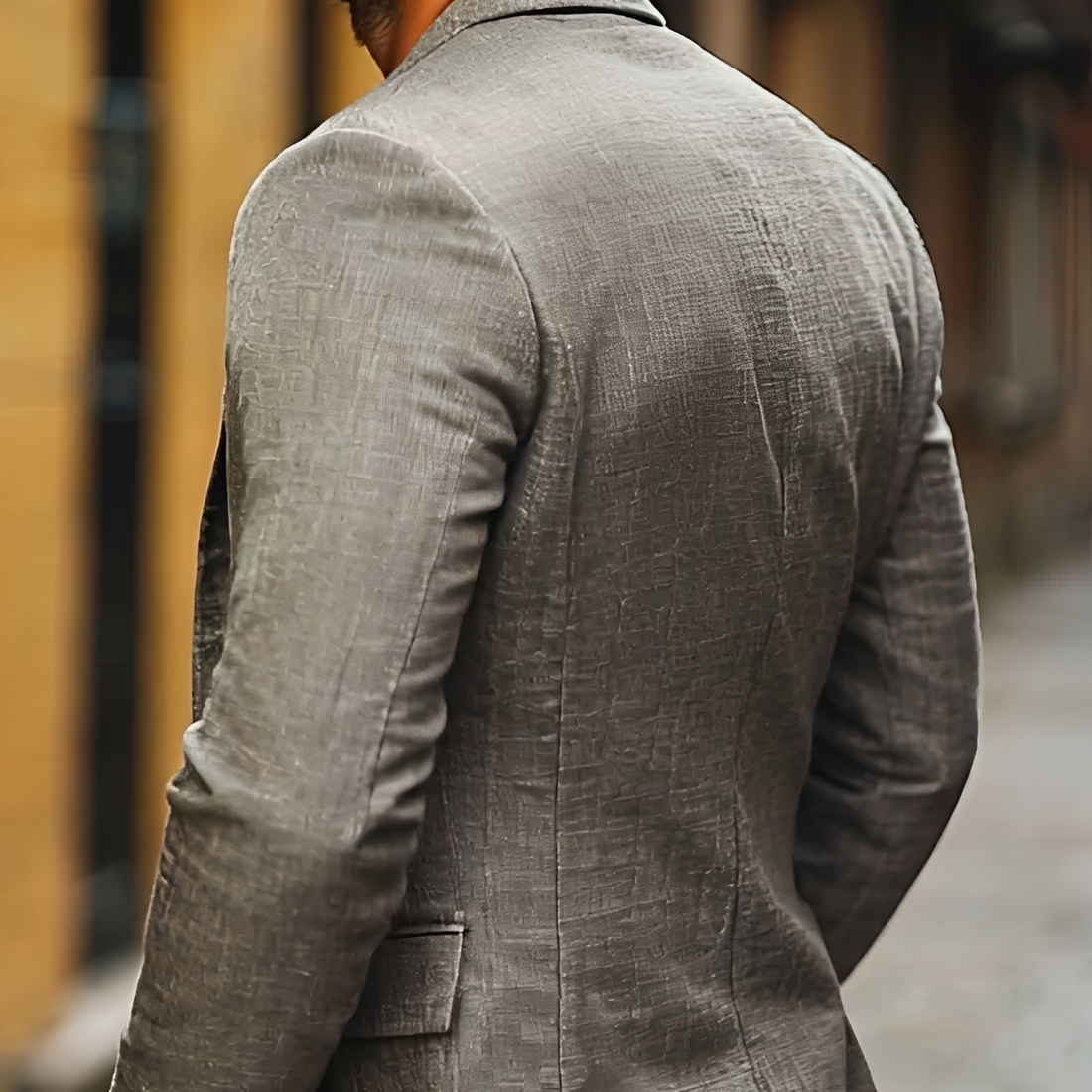 Herren Sakko Blazer Einreiher Reverskragen Slim Fit