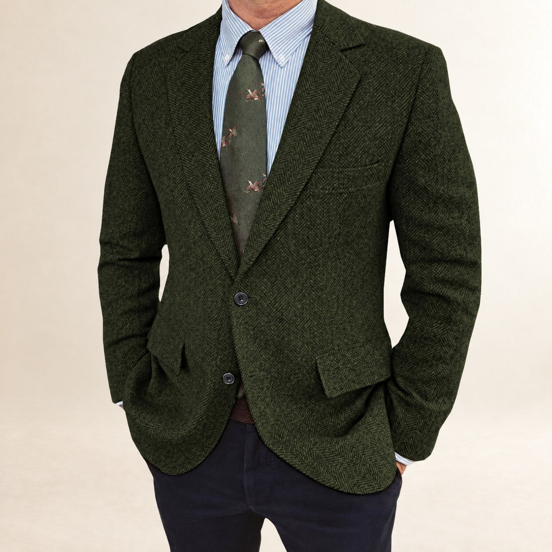 Herren Sakko Regular Fit Zweiknopf-Design Revers für formelle und legere Anlässe