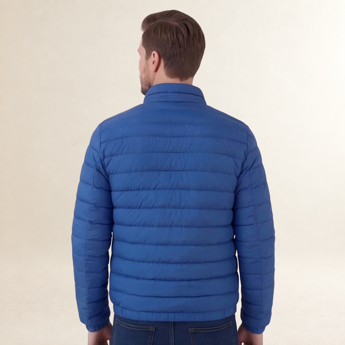 Herrliche Herren Leichte Steppjacke mit Stehkragen und Reißverschluss