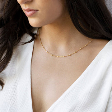 Choker Satellite - Elegante goldene Halskette