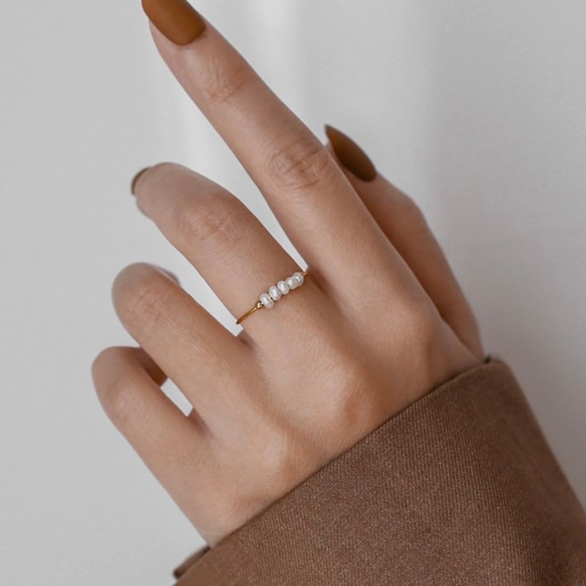 Ring mit Mini-Süßwasserperlen