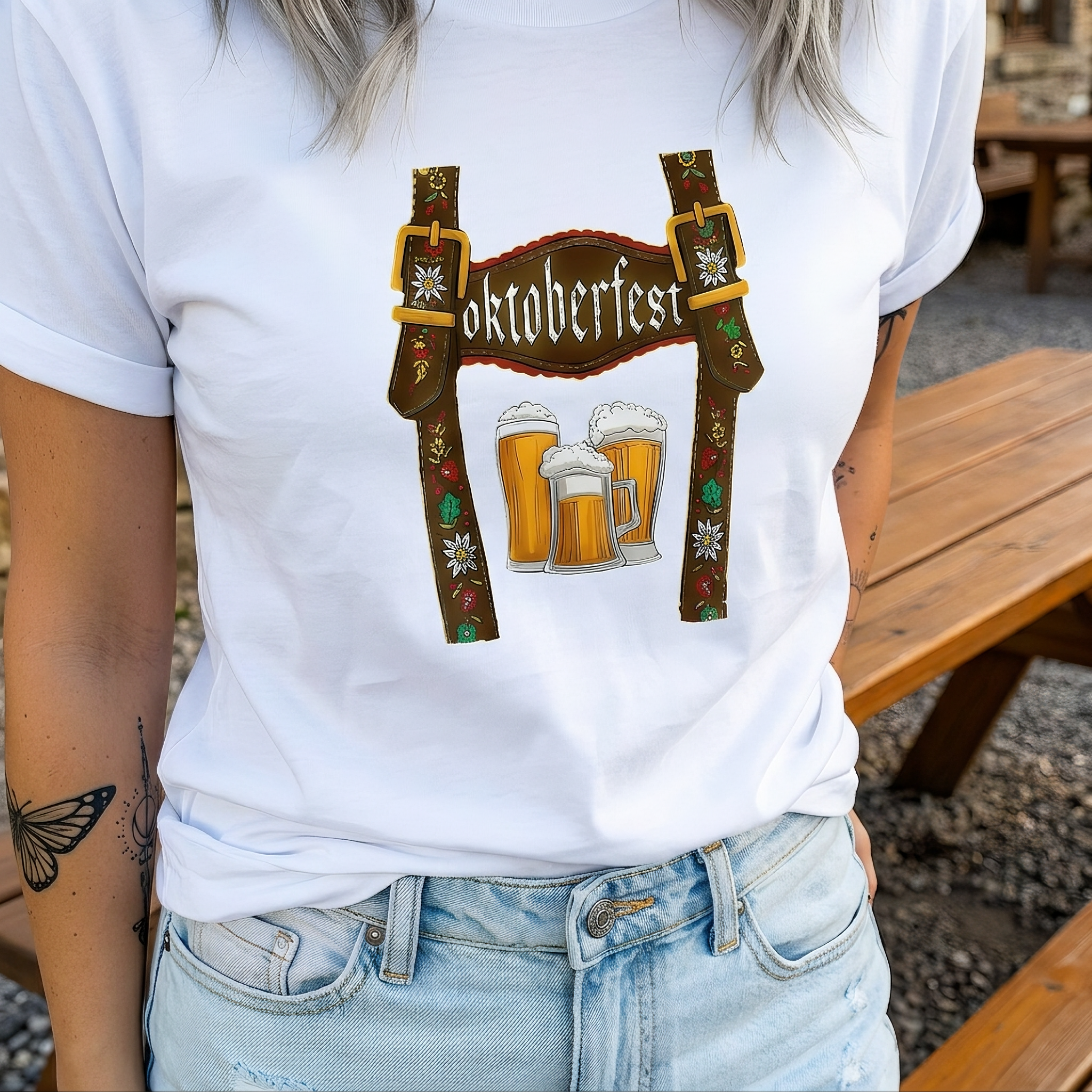 Olivia - Bequemes Oktoberfest-T-Shirt mit Print