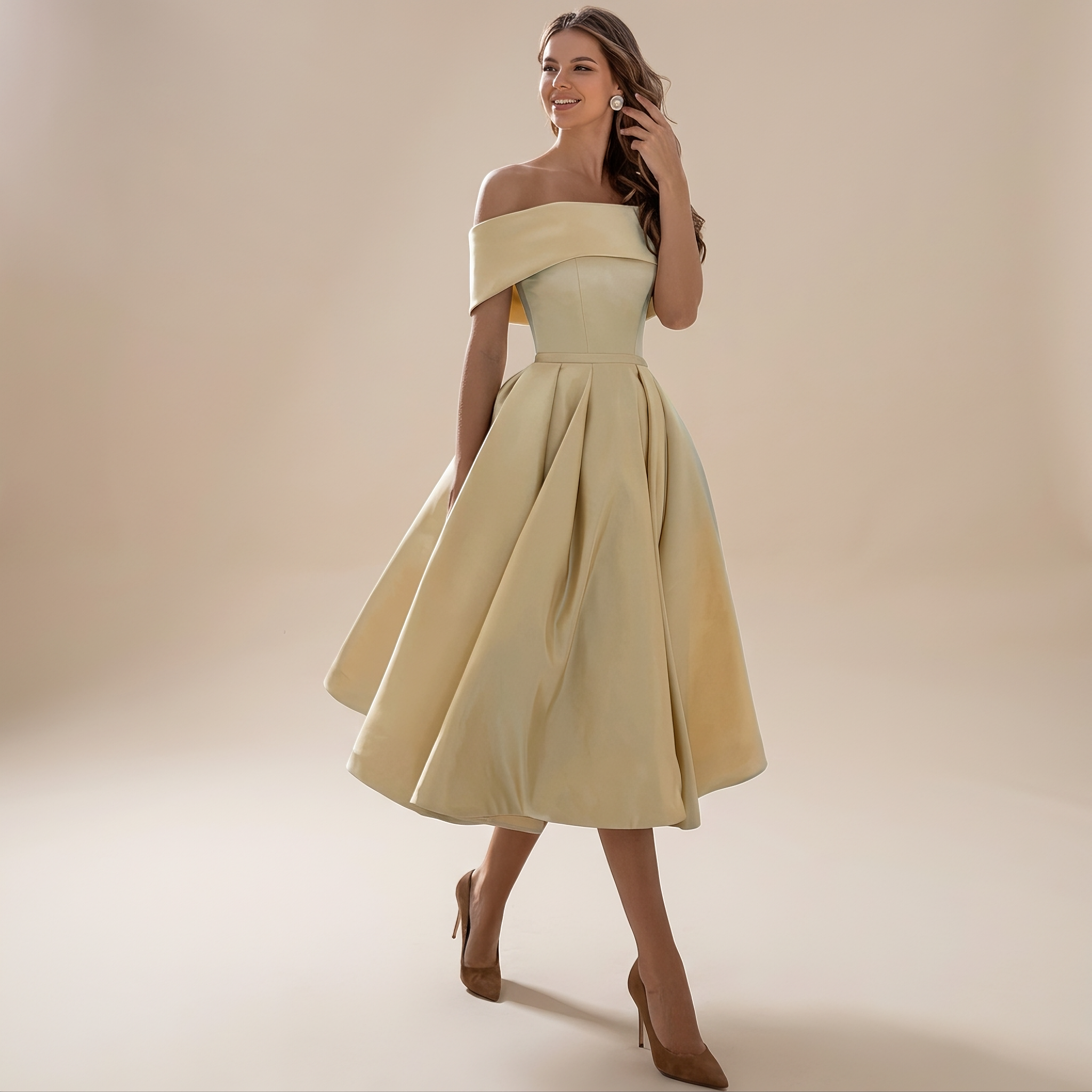 Erika - Chic Kleid mit offenen Schultern