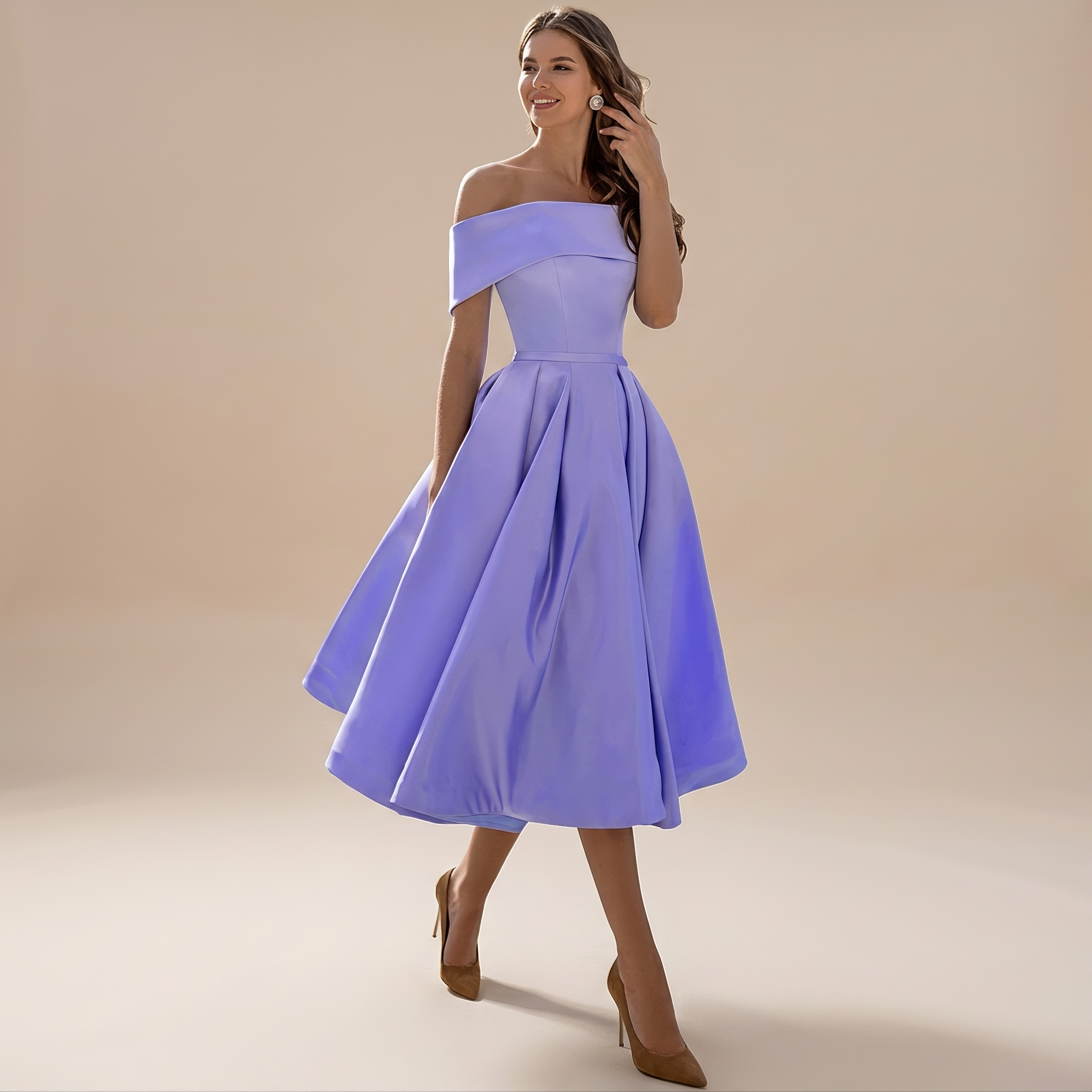 Erika - Chic Kleid mit offenen Schultern