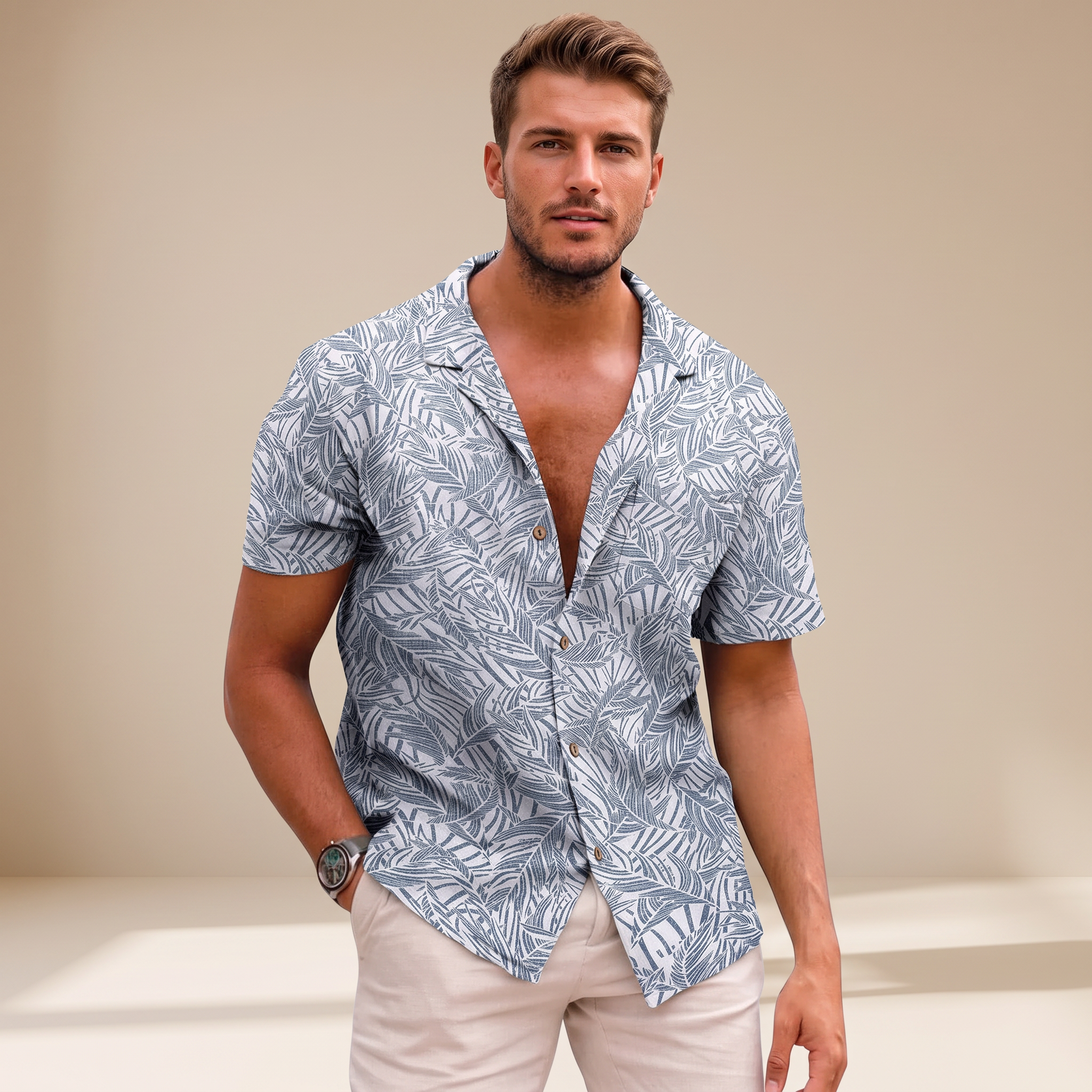 Tiago - Shirts mit tropischen Blumen