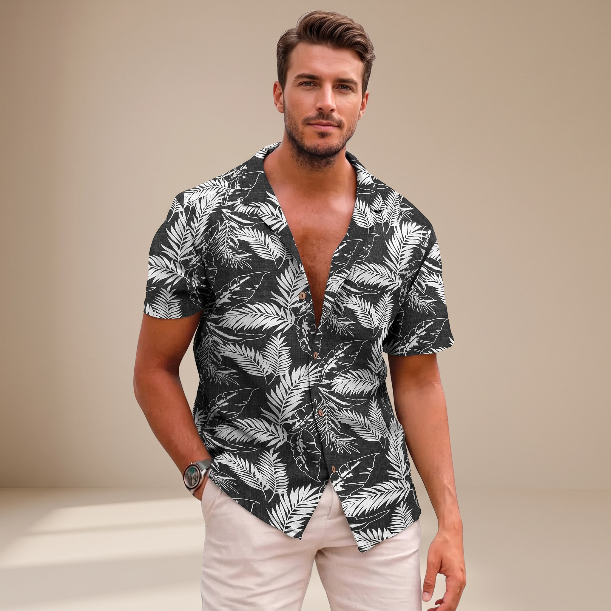 Tiago - Shirts mit tropischen Blumen