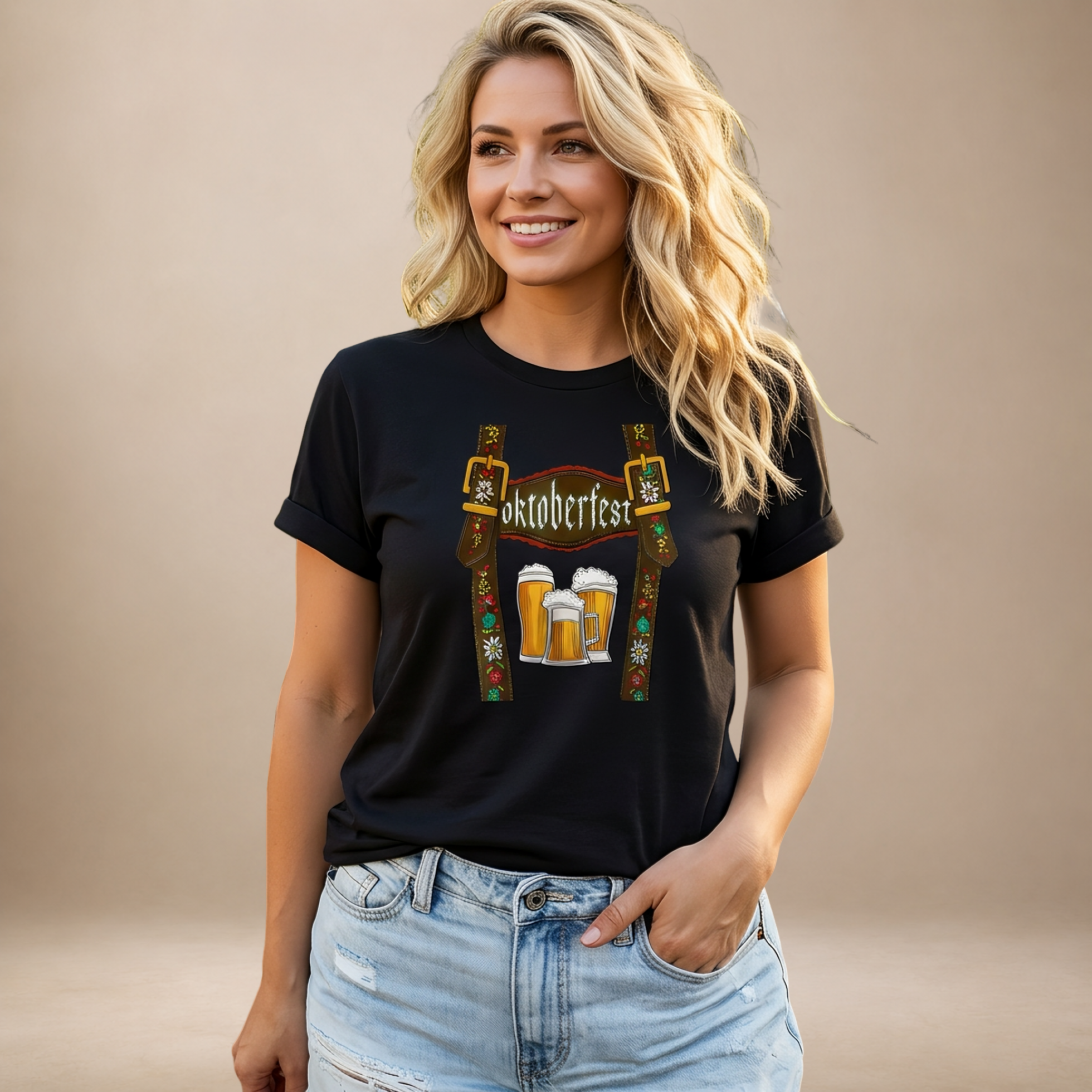 Olivia - Bequemes Oktoberfest-T-Shirt mit Print