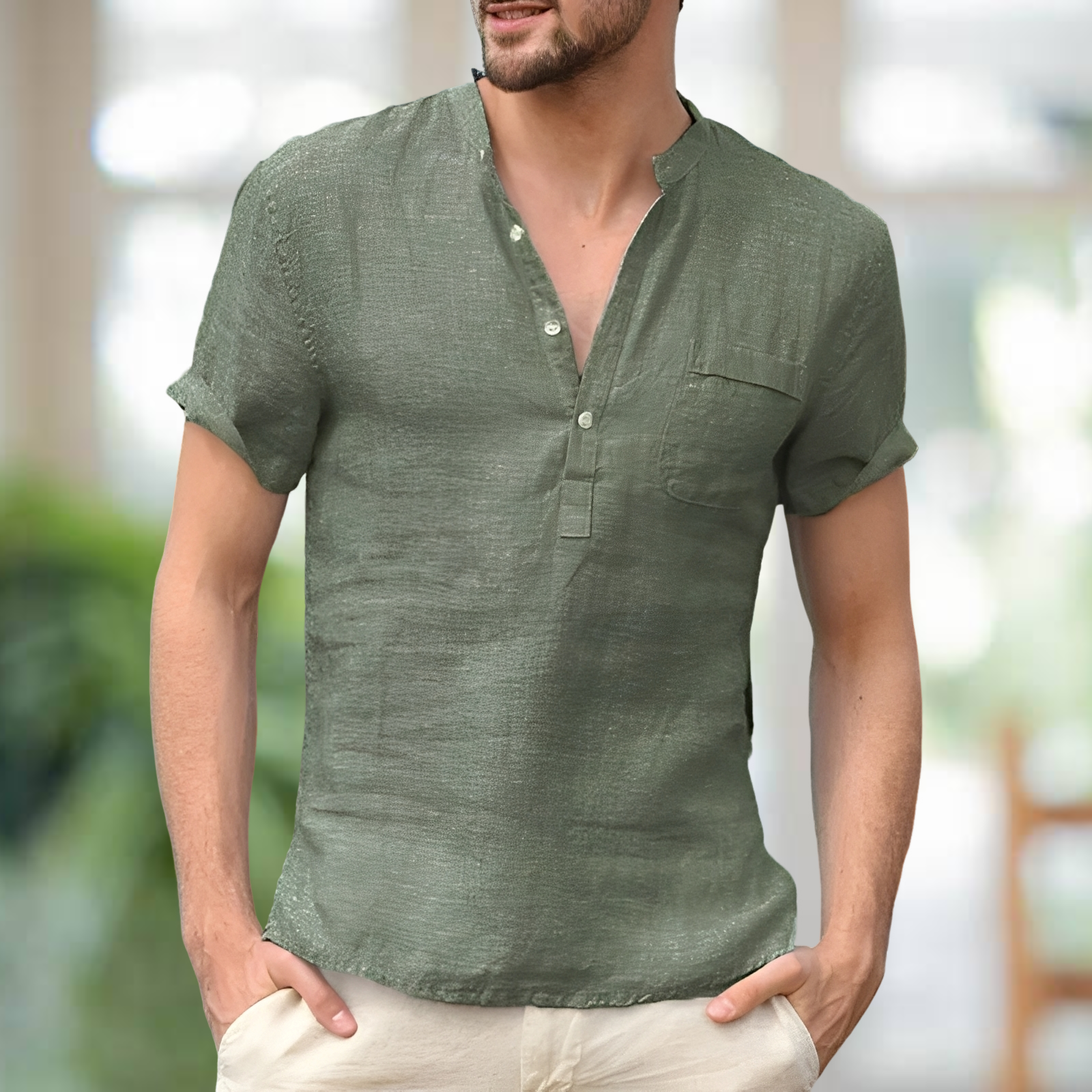 Korbin - Bequemes T-Shirt mit V-Ausschnitt