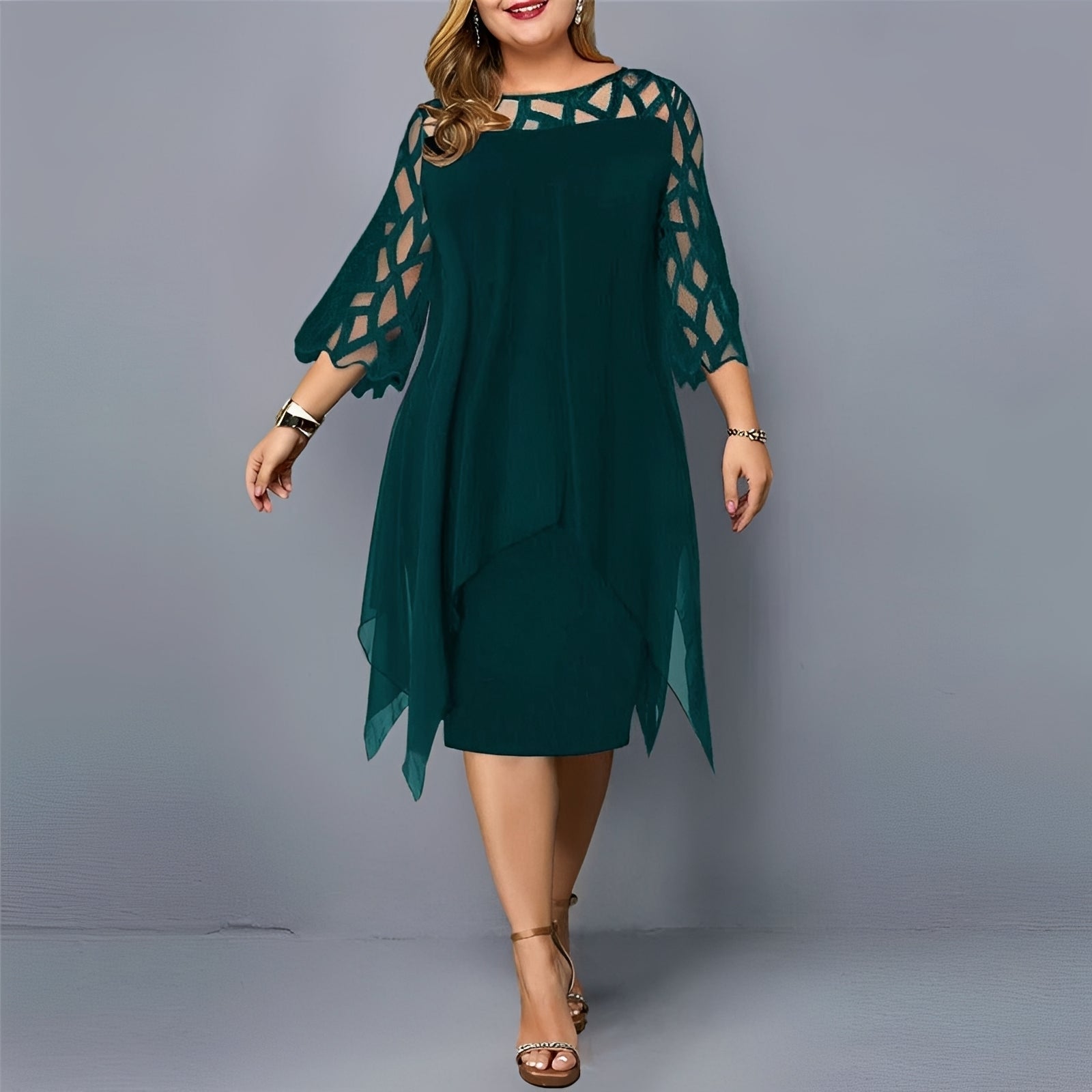 Eleanor - Elegantes Chiffon-Midikleid
