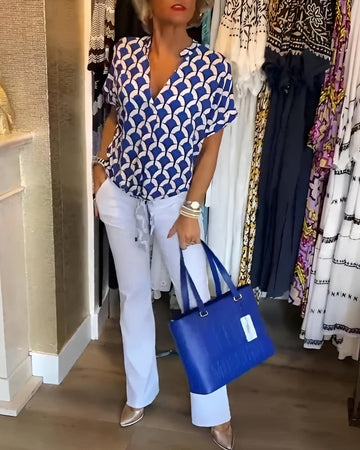 Leona - Schickes Oberteil mit Muster für Damen