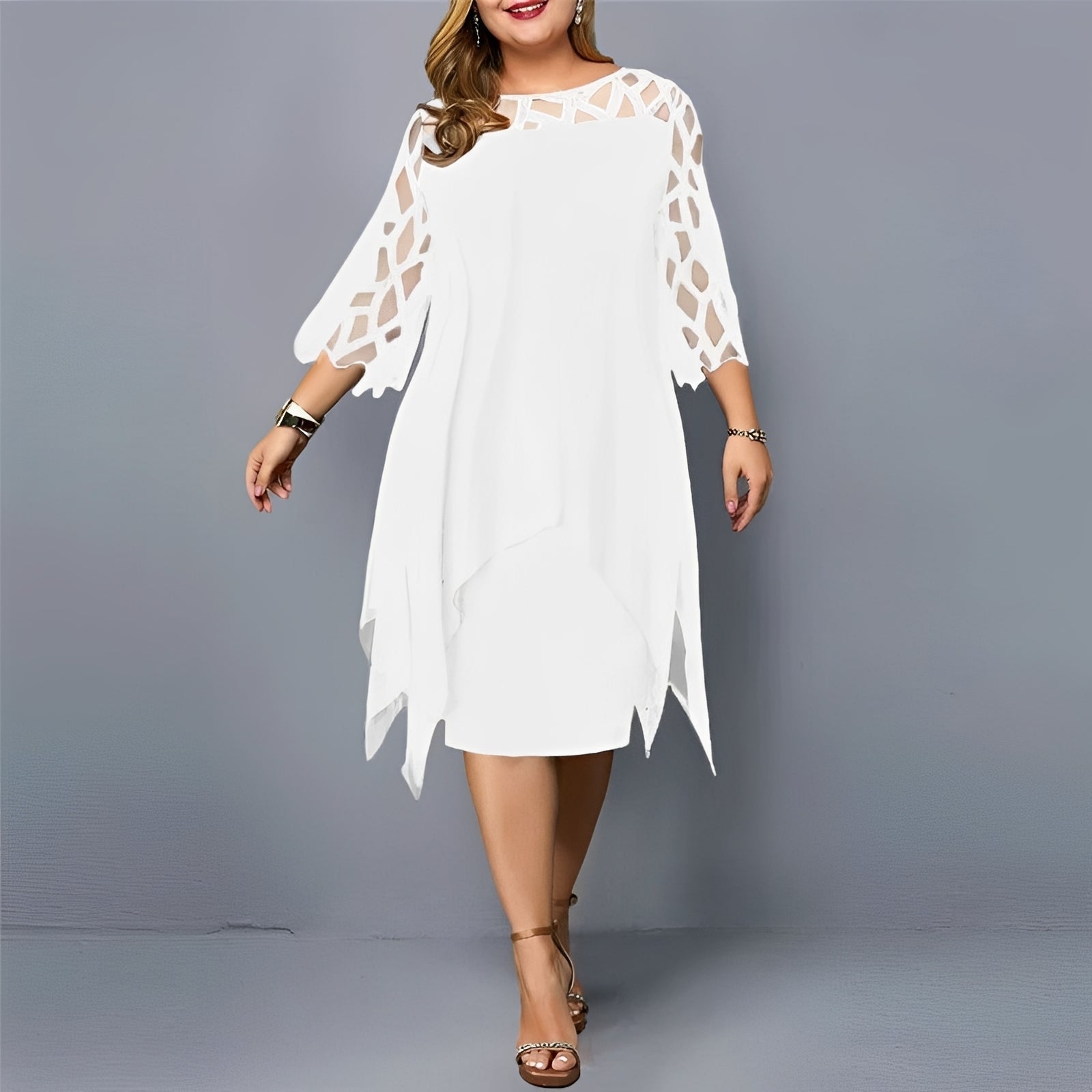 Eleanor - Elegantes Chiffon-Midikleid