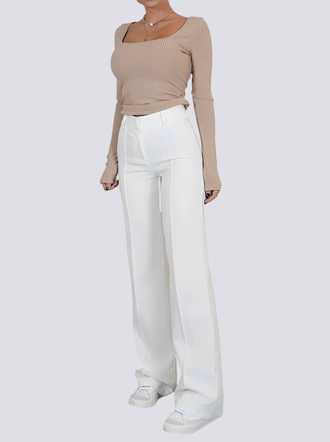 Amelie - Formelle Hose mit Hohem Bund und Geradem Schnitt
