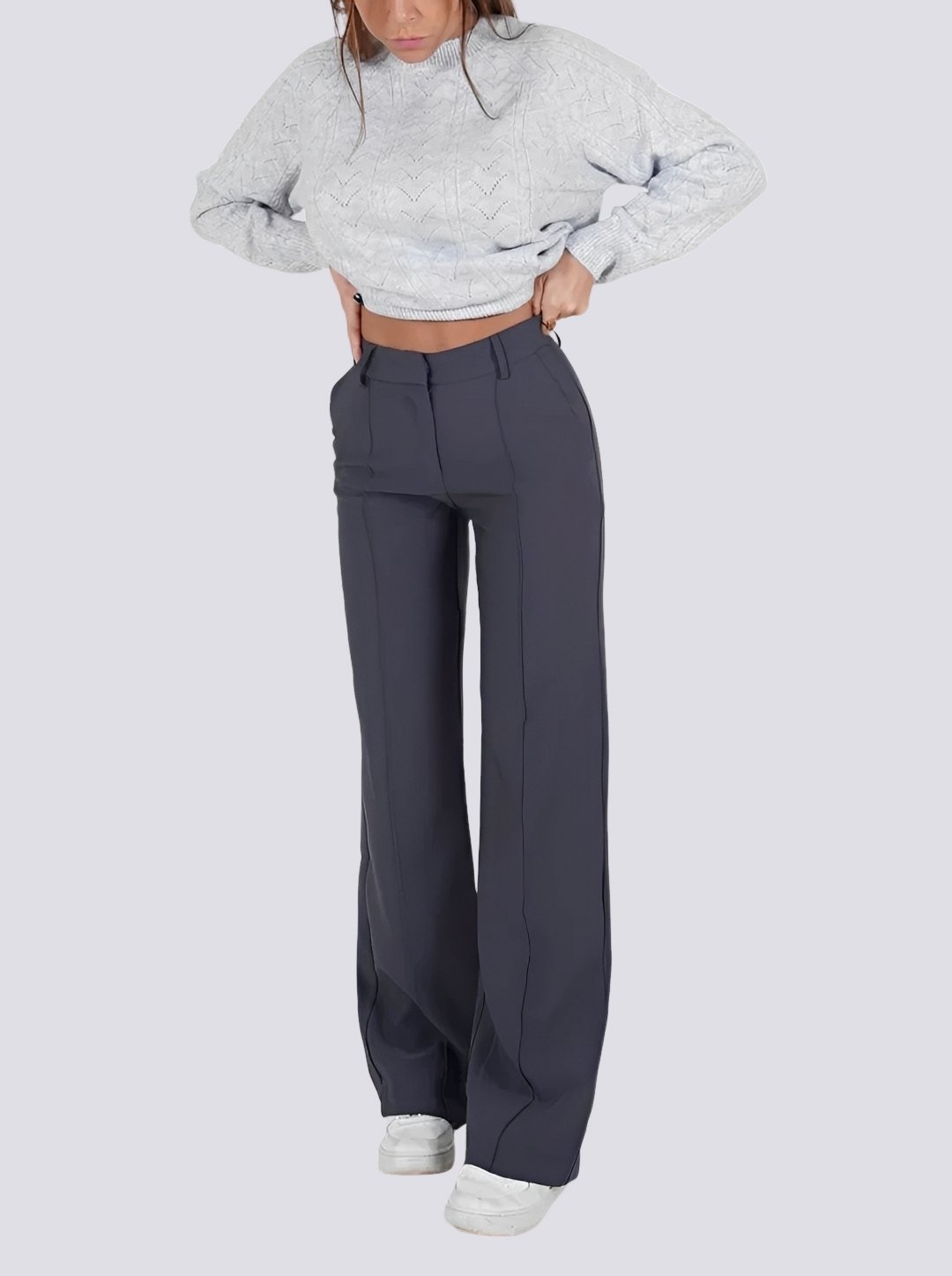 Amelie - Formelle Hose mit Hohem Bund und Geradem Schnitt