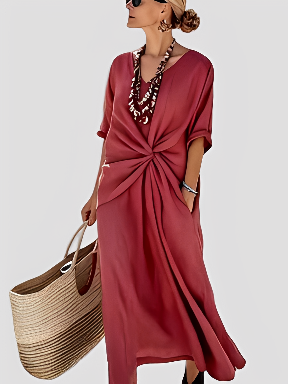 Mabel - Elegantes, locker geschnittenes Maxikleid für Damen