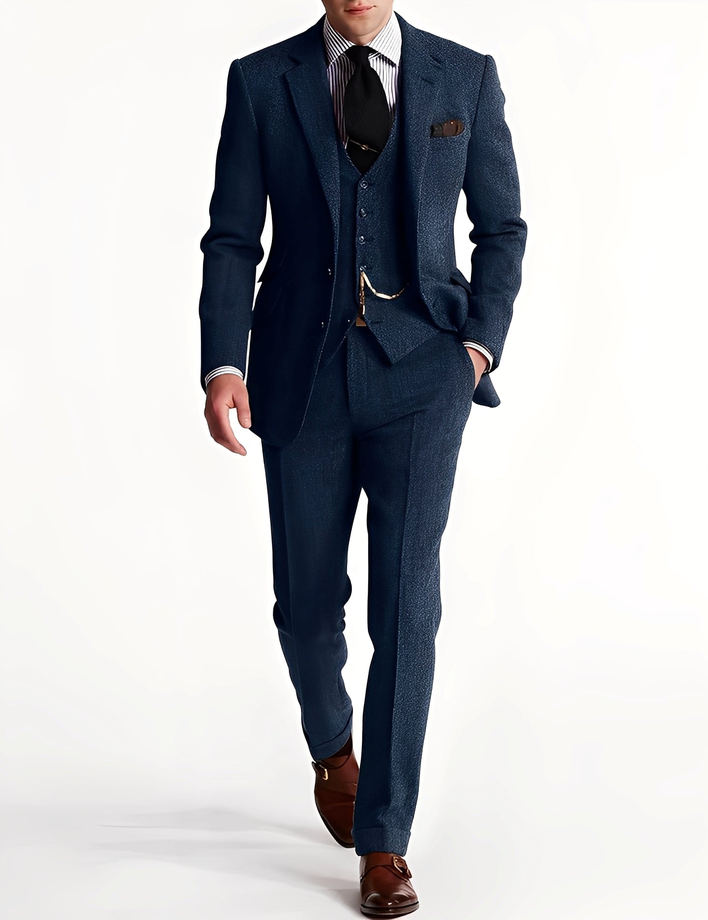Desmond - Eleganter dreiteiliger Tweed-Anzug für Herren