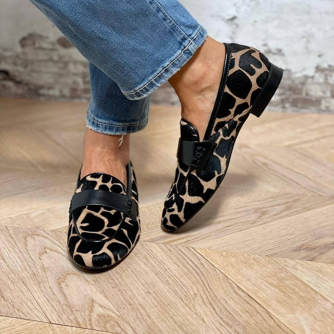 Katherina - Damen-Loafer mit schwarzen Details