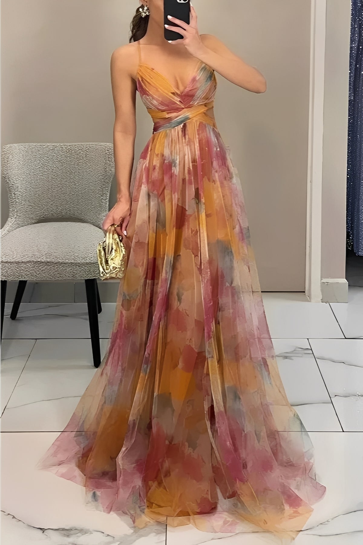 Davina - Elegantes A-Linien Maxikleid
