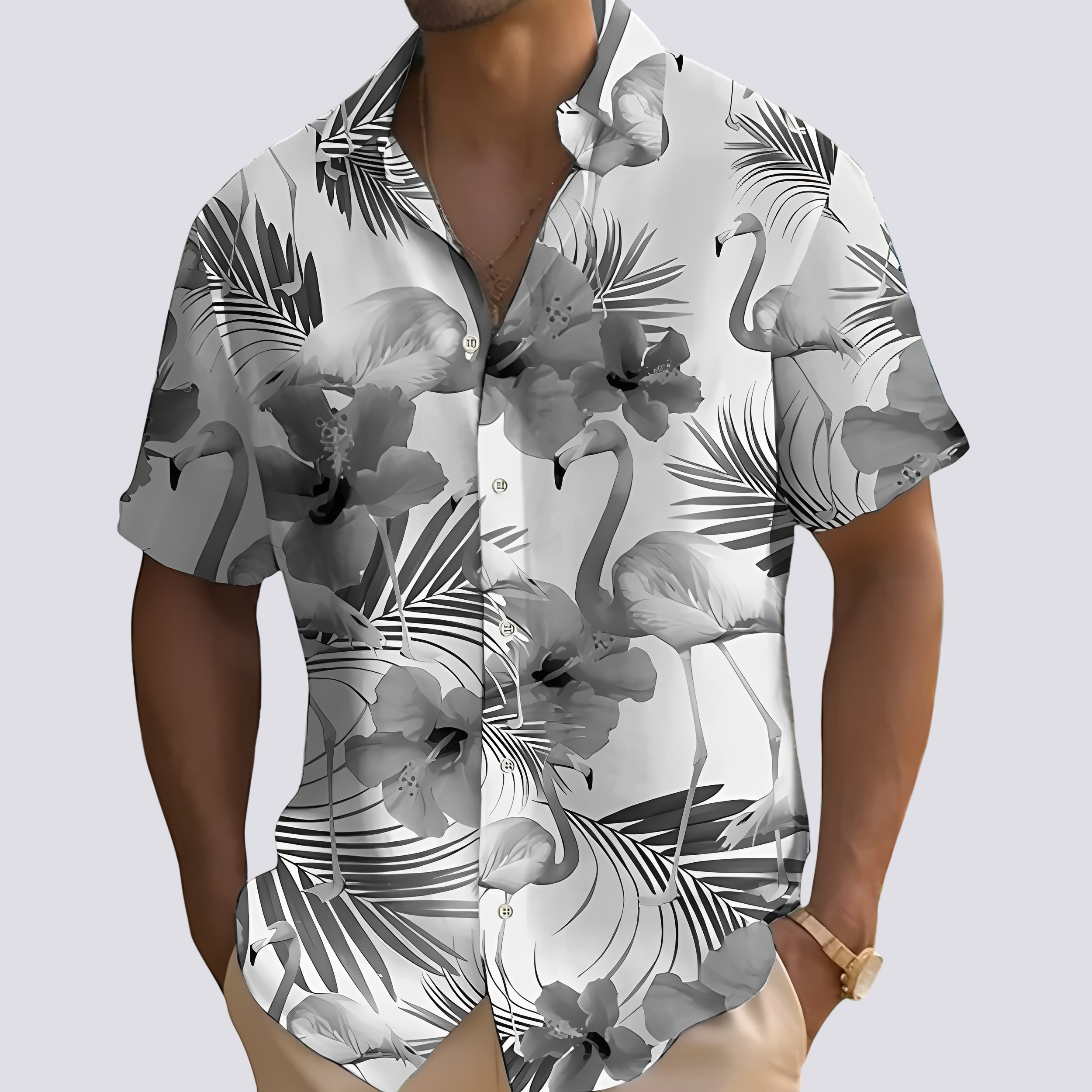 Philip - Stilvolles Hemd mit Hawaii-Muster für Herren