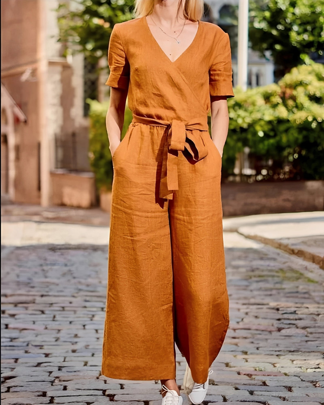 Gabriella - Komfortabler Jumpsuit mit Gürtel für Damen