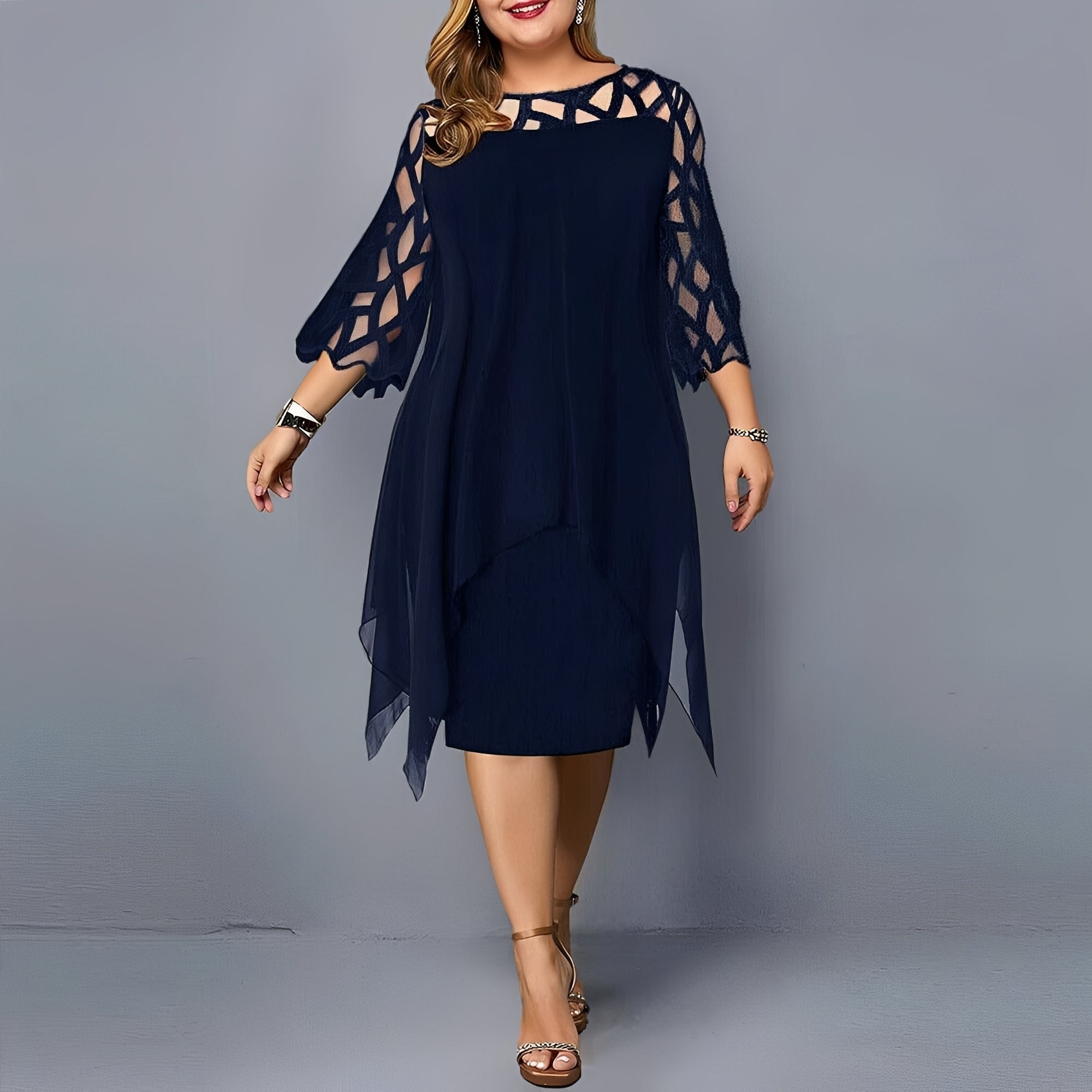 Eleanor - Elegantes Chiffon-Midikleid