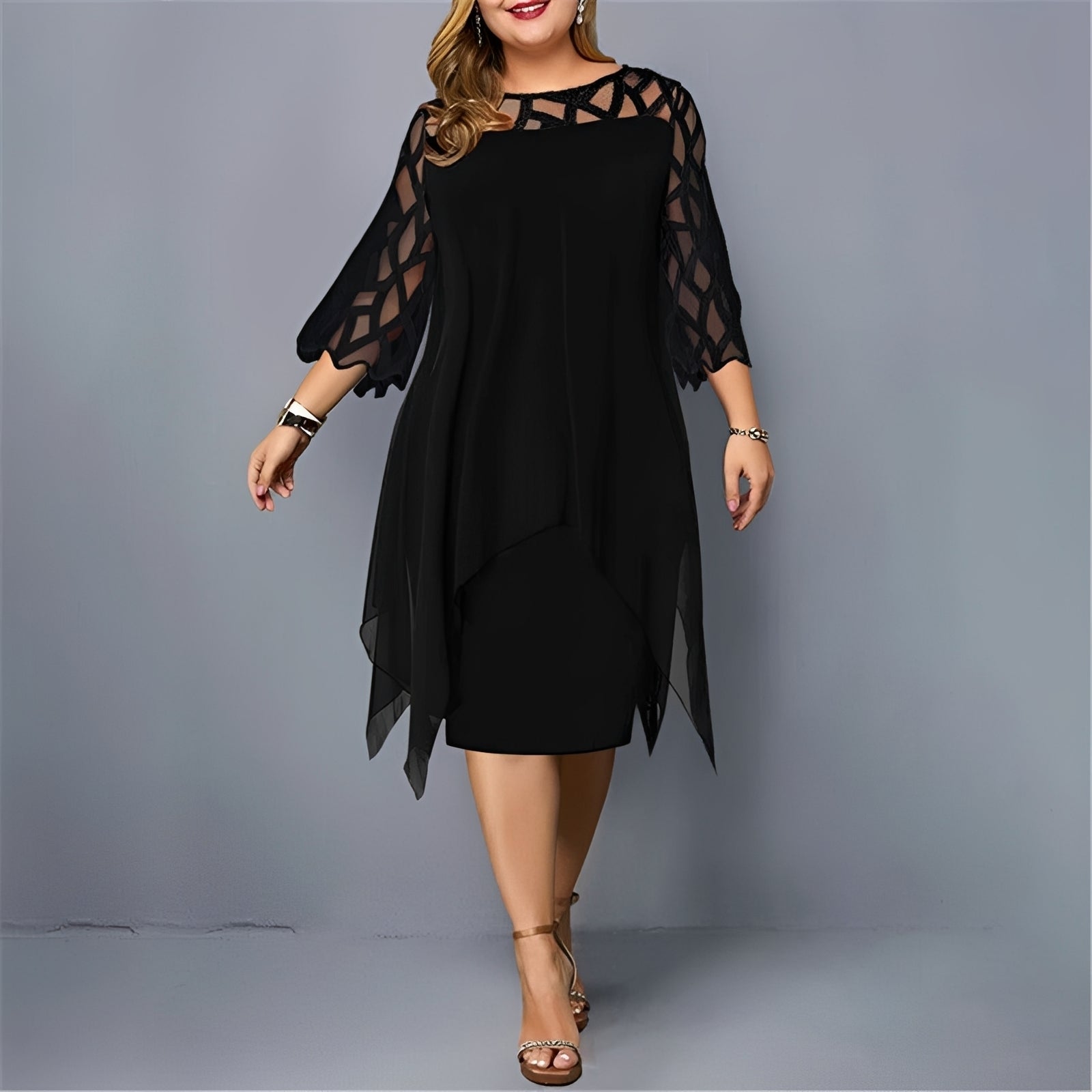 Eleanor - Elegantes Chiffon-Midikleid
