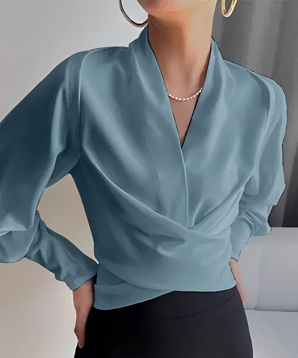 Isabel - Elegantes V-Ausschnitt-Top