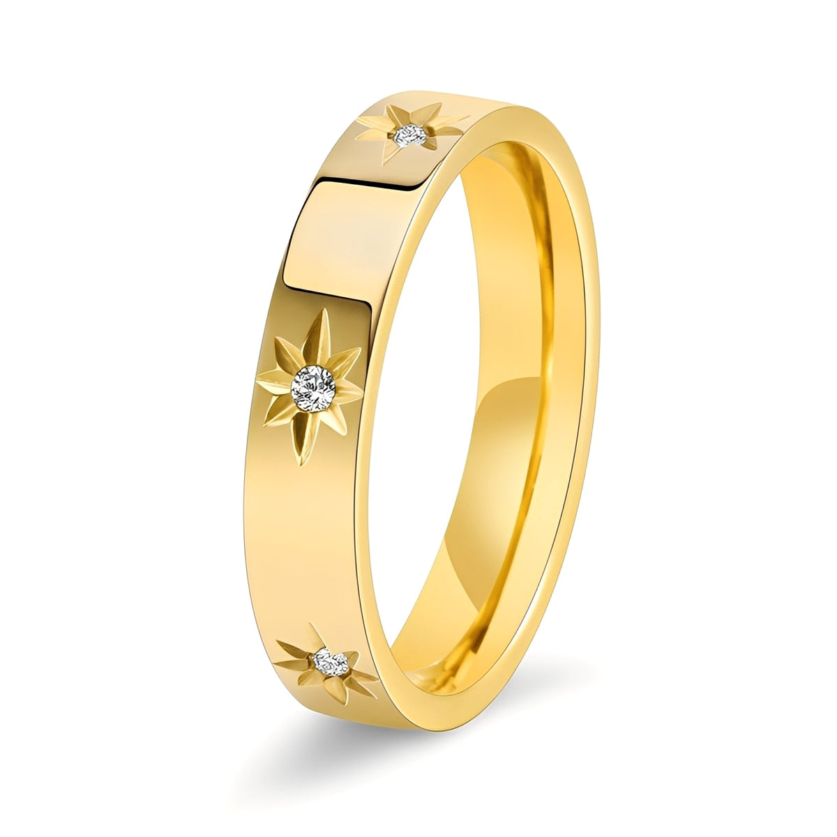 Nova – Goldring mit leuchtenden Sternen