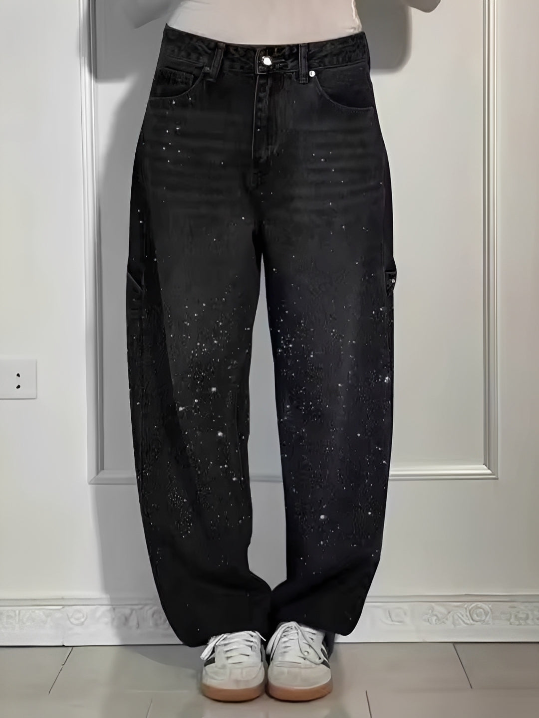 Sami - Schicke Glitzer-Weitbein-Jeans