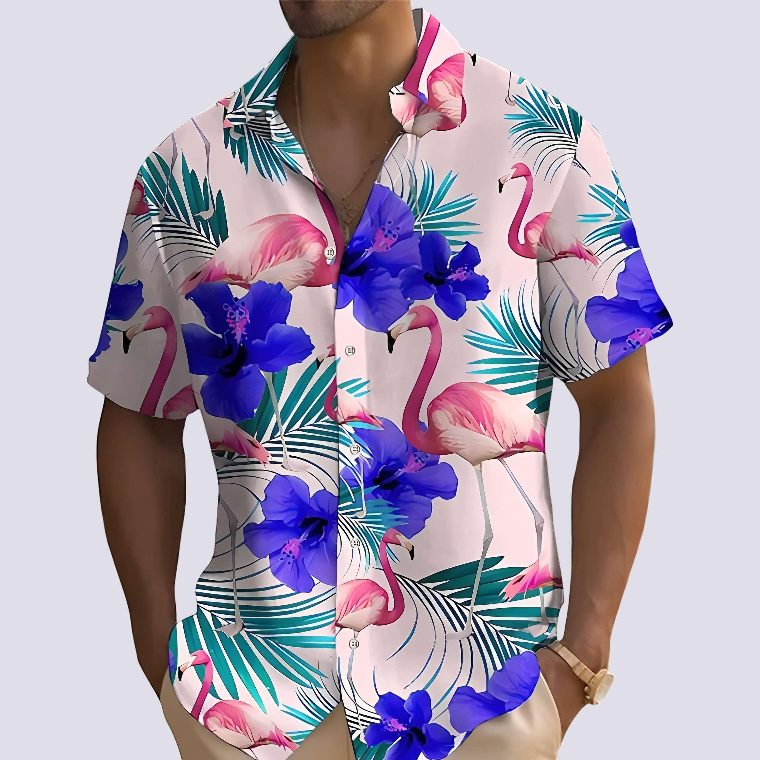 Philip - Stilvolles Hemd mit Hawaii-Muster für Herren