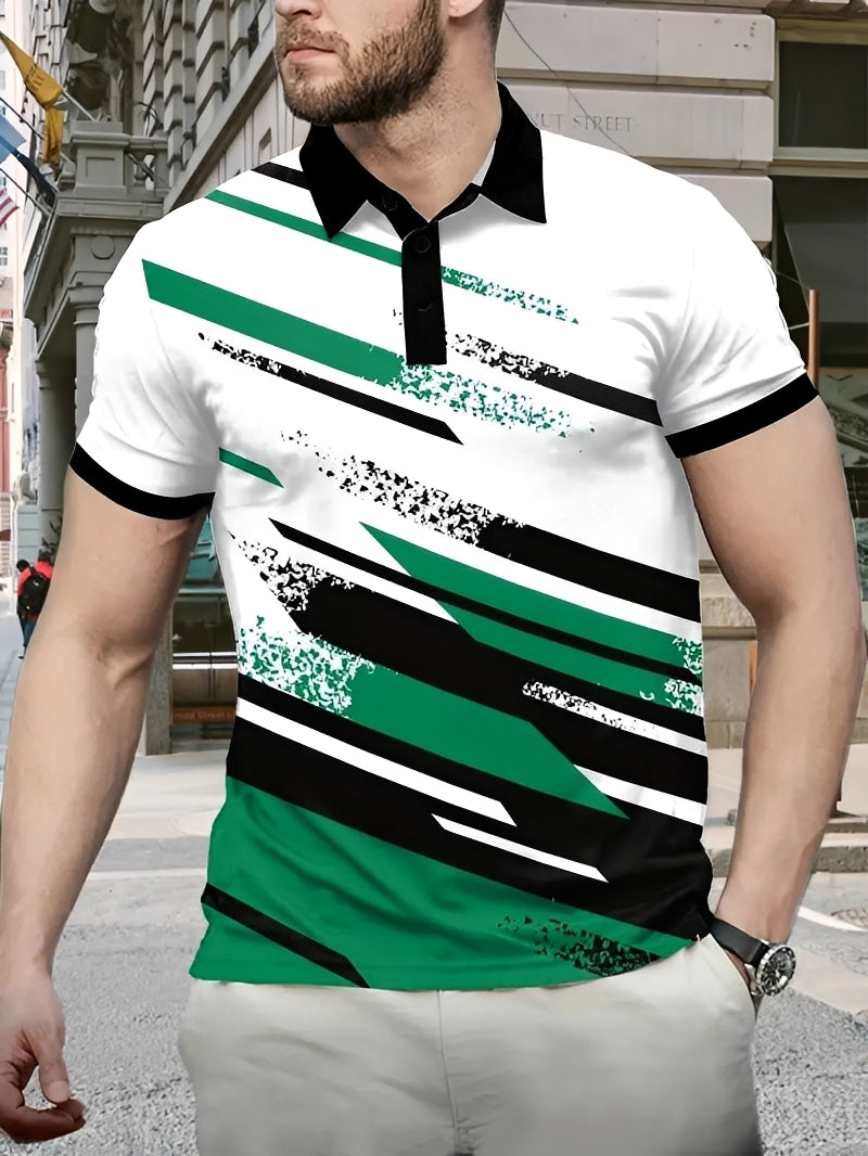 Aaron - Elegantes gemustertes Polohemd für Herren