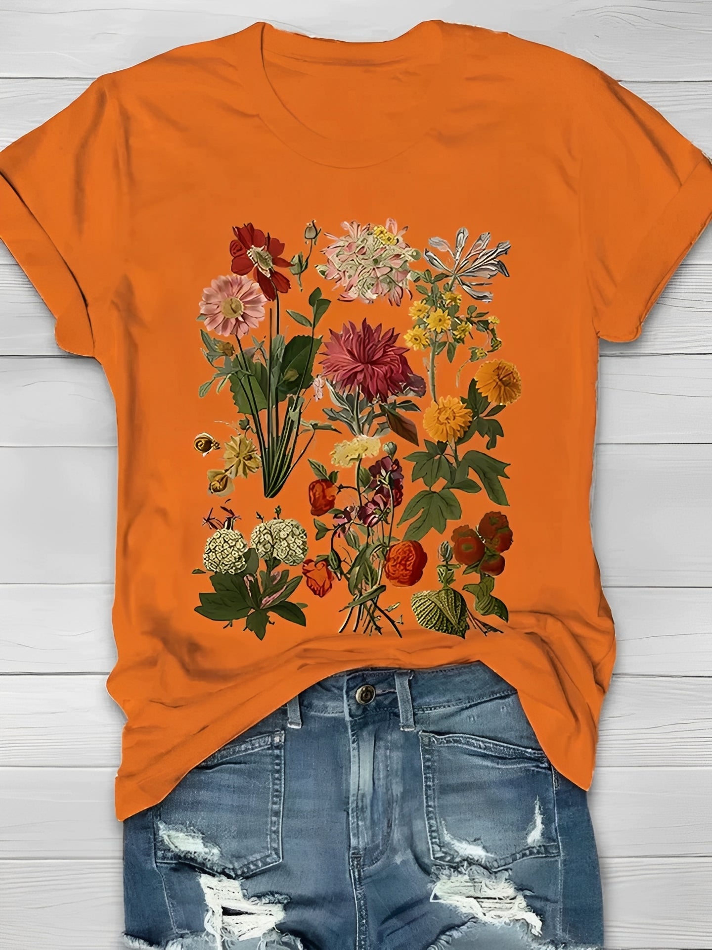 Annalise - Damen-T-Shirt mit stilvollem Blumenmuster