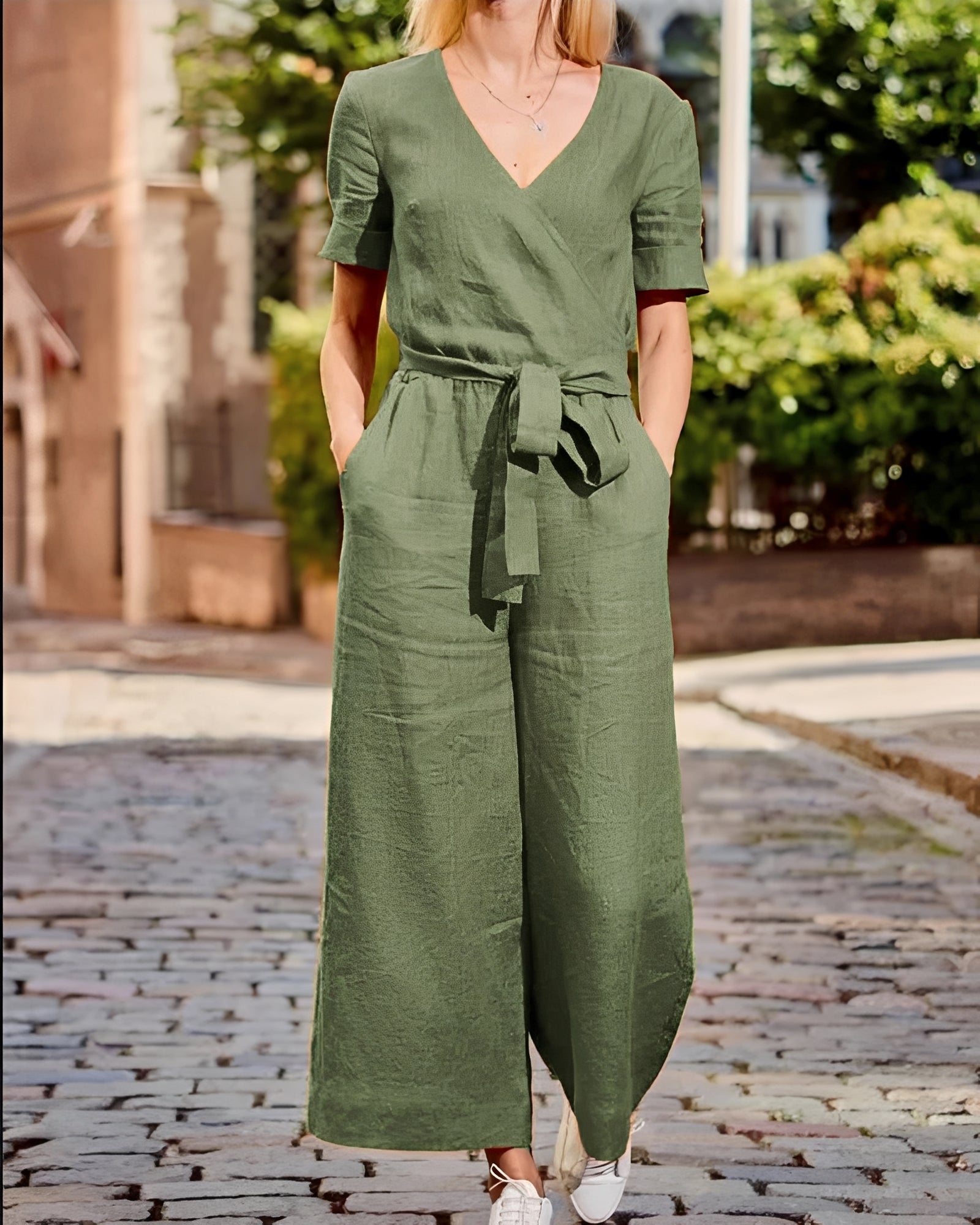 Gabriella - Komfortabler Jumpsuit mit Gürtel für Damen