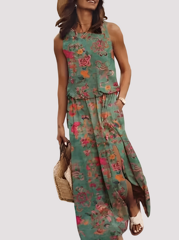 Halle - Elegantes ärmelloses Damen-Maxikleid