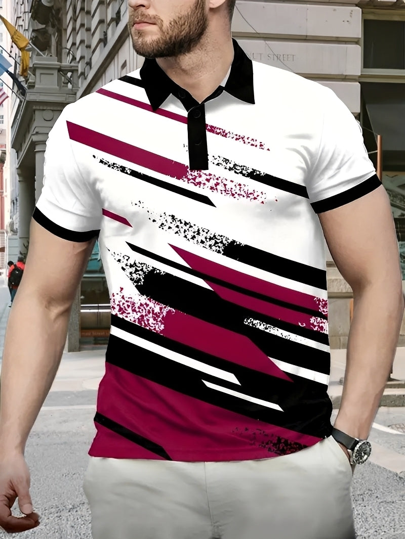 Aaron - Elegantes gemustertes Polohemd für Herren